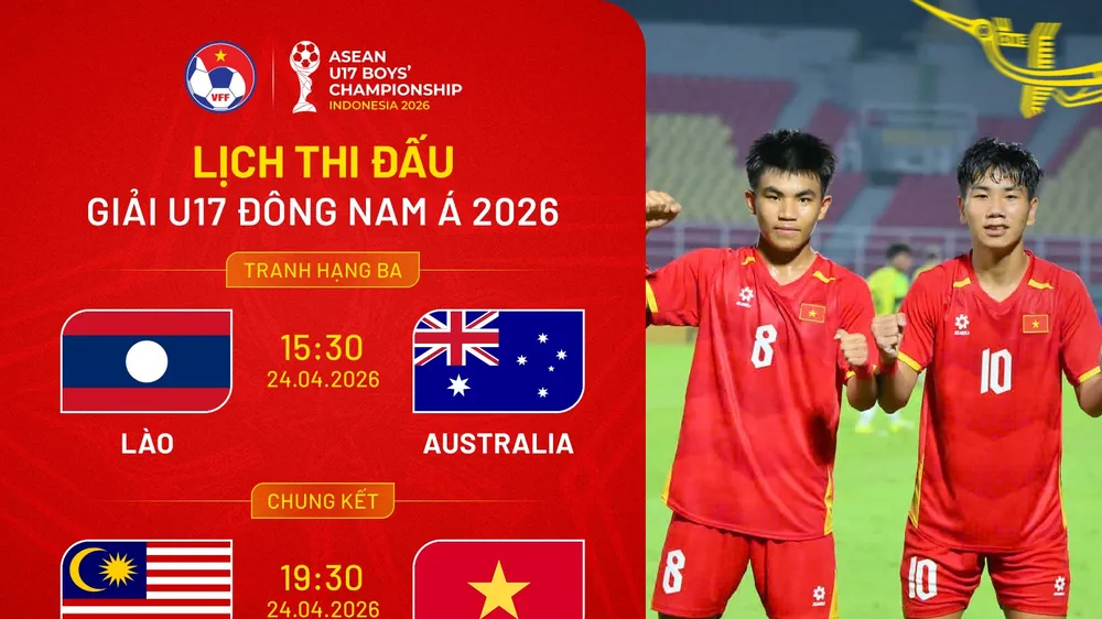 Lịch thi đấu chung kết U17 Đông Nam Á 2026