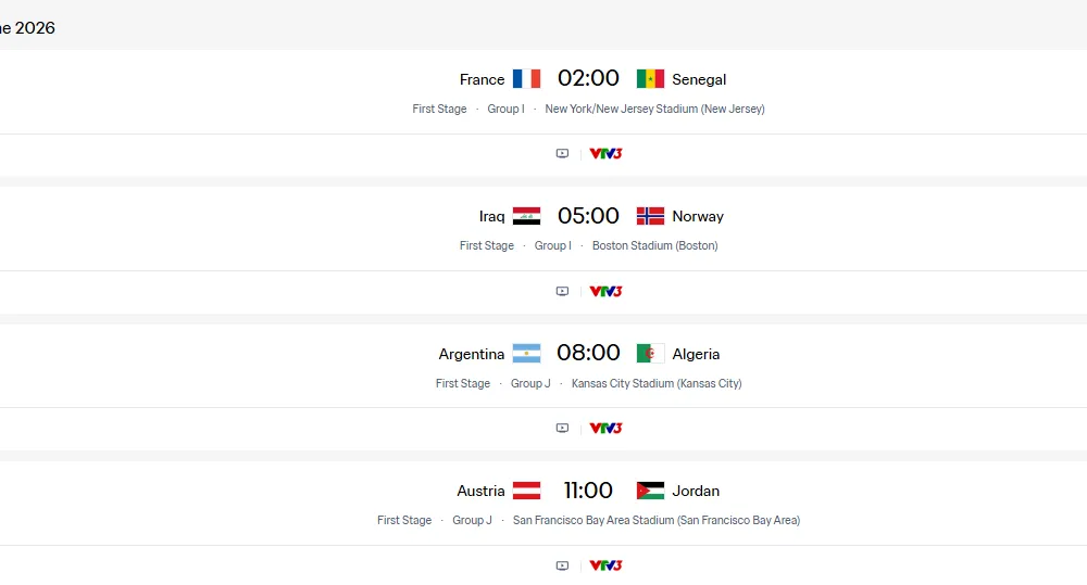Lịch thi đấu ngày 17-6 World Cup 2026