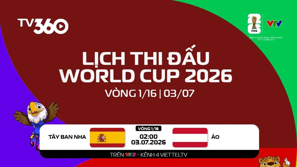 Lịch thi đấu ngày 3-7 World Cup 2026