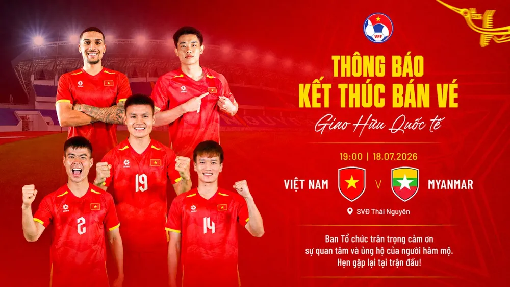 “Cháy” vé trận giao hữu Việt Nam - Myanmar