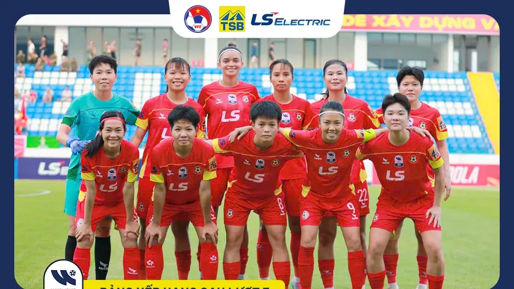 Bảng xếp hạng lượt đi giải bóng đá nữ VĐQG - Cúp Thái Sơn Bắc 2026