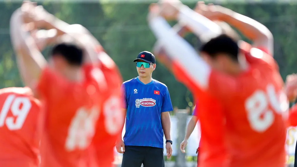 HLV Kim Sang-sik sẽ có những tính toán mang tính đường dài cho đội tuyển Việt Nam tại ASEAN Cup 2026. Ảnh: ANH KHOA