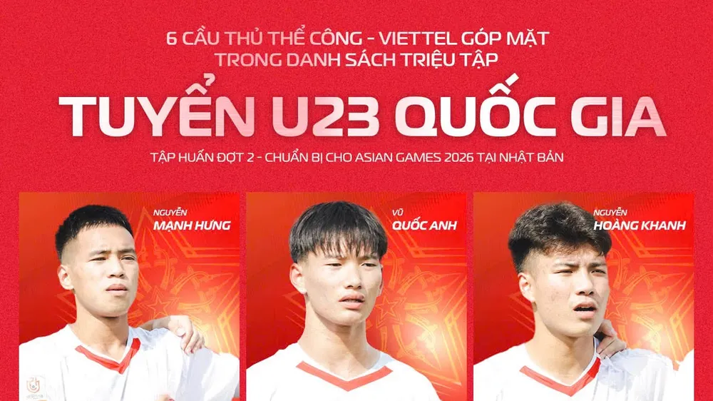 Thể Công Viettel công bố 6 cái tên được triệu tập chuẩn bị cho ASIAD 20.