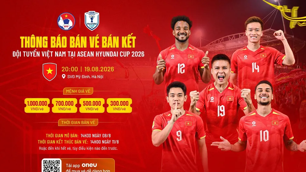 1 triệu đồng cho vé xem đội tuyển Việt Nam đá bán kết