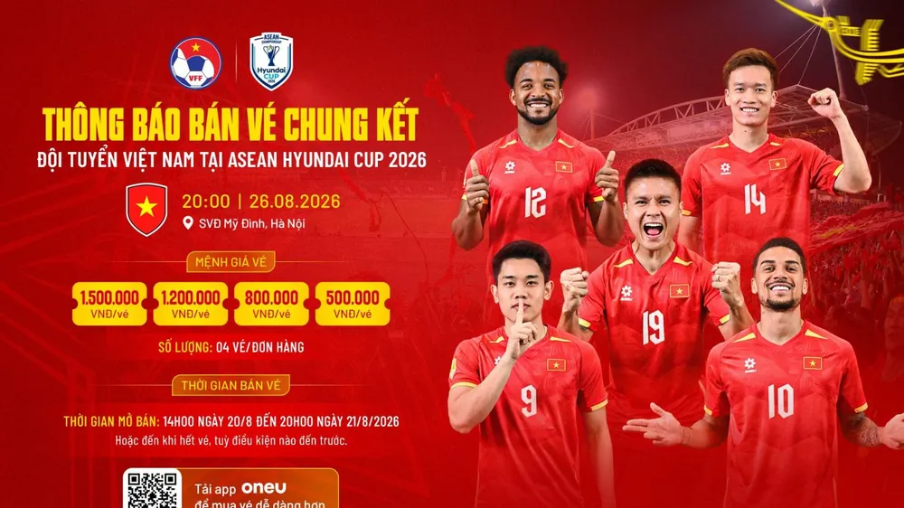 VFF mở bán vé trận chung kết ASEAN Cup 2026