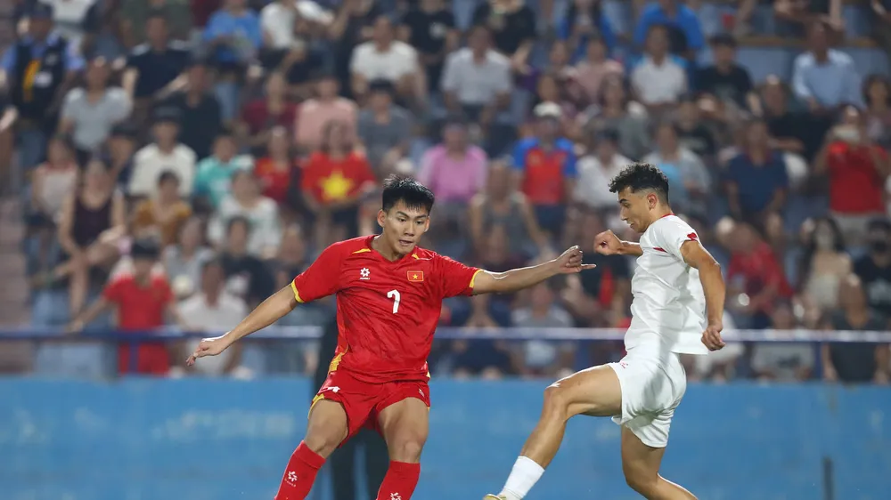 U20 Việt Nam để thua đáng tiếc trước U20 Palestine (Ảnh: MINH HOÀNG)
