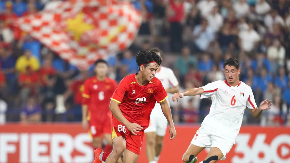 U20 Việt Nam để thua đáng tiếc trước U20 Palestine vào những phút cuối trận (Ảnh: ĐOÀN NHẬT)