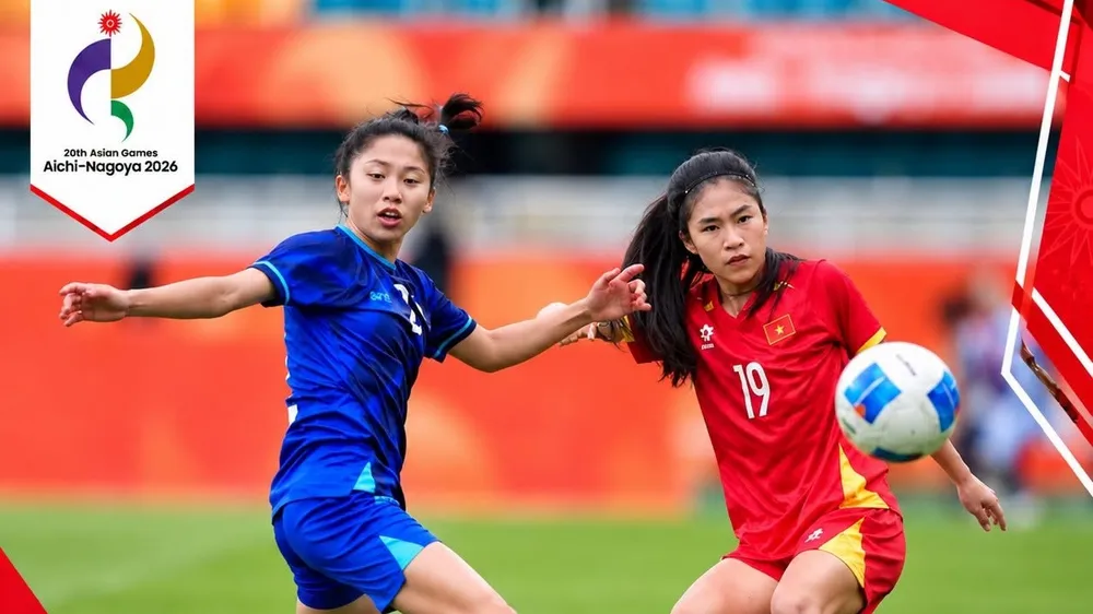 Đội tuyển nữ Việt Nam thua Đài Loan (TQ) 1-2 ở trận ra quân ASIAD 20. Ảnh: Aseanfootball