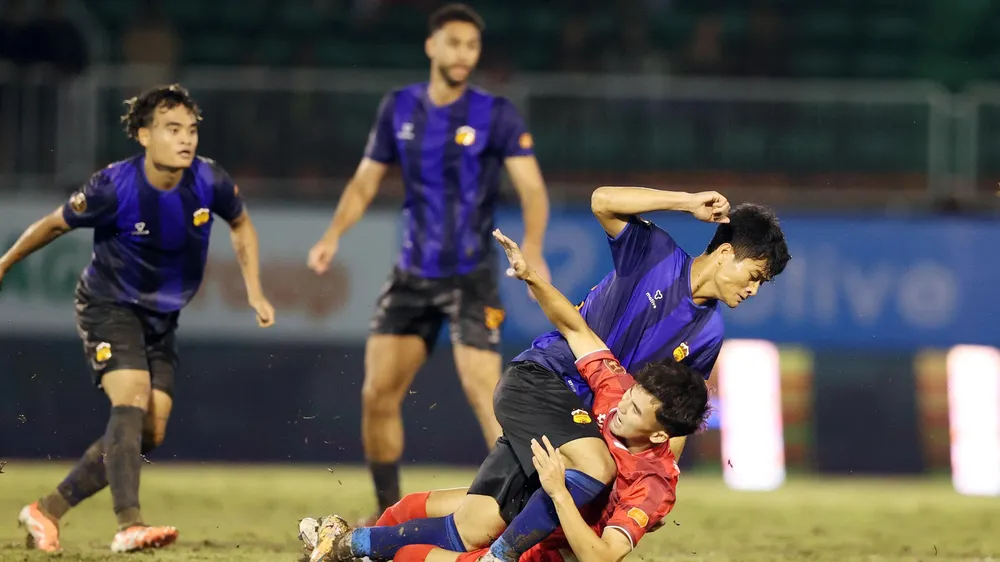 HA.GL sau hai trận thua liên tiếp tại V-League đang nỗ lực gượng dậy từ trận tiếp đón Hưng Yên ở Cúp Quốc gia. Ảnh: ĐÔNG HUYỀN