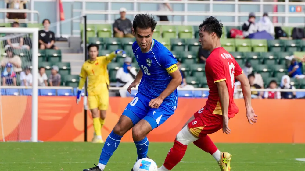 Thua U23 Uzbekistan nhưng U23 Việt Nam vẫn kịp ghi tên ở vòng tứ kết. Ảnh: Vietcontent 