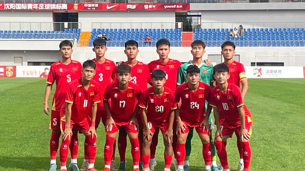 U16 Việt Nam thua trận đầu tiên tại giải U16 CFA Team China 2026. Ảnh: VFF