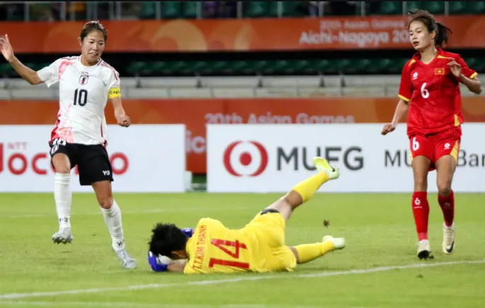 Nhật Bản trong trận thắng Việt Nam 8-0 ở vòng bảng. Ảnh: VFF