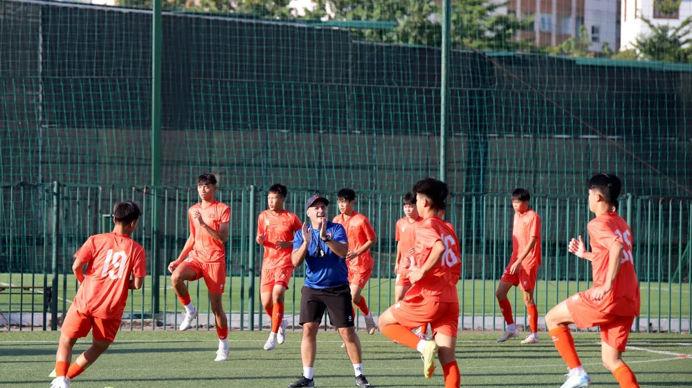 U15 Việt Nam tích cực tập luyện chuẩn bị tham dự World Cup & Festival 2026. Ảnh: VFF