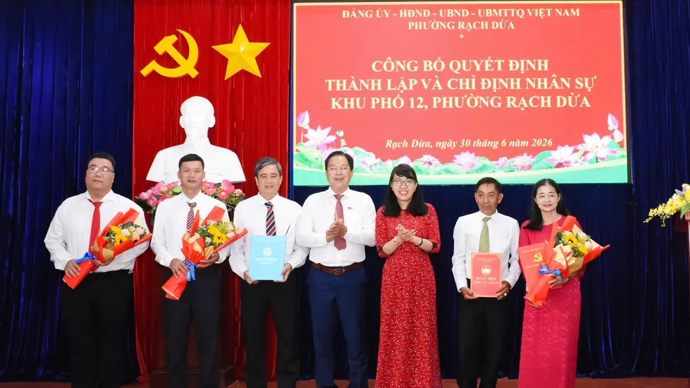 Phường Rạch Dừa thành lập 16 chi bộ khu phố mới