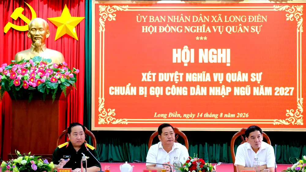 Xã Long Điền xét duyệt nguồn thanh niên thực hiện nghĩa vụ quân sự năm 2027