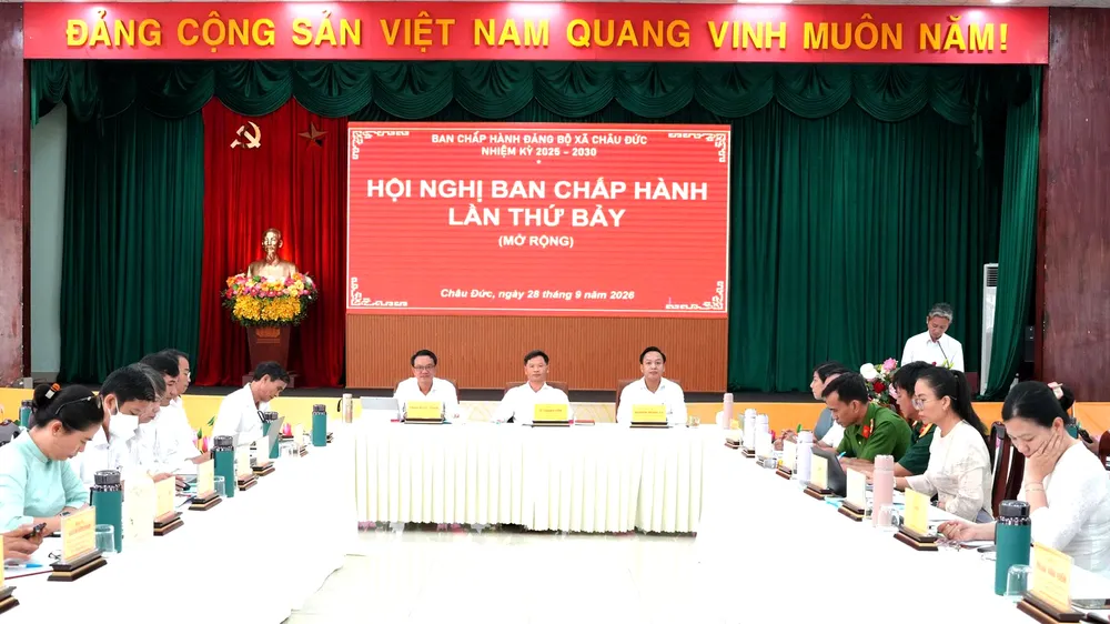 Hội nghị Ban Chấp hành Đảng bộ xã Châu Đức lần thứ Bảy.