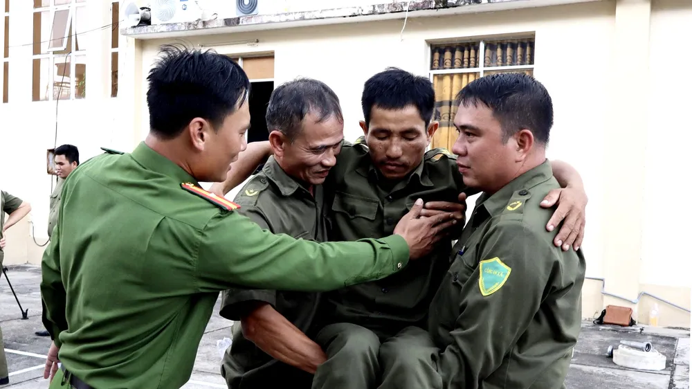 Xã Long Điền nâng cao kỹ năng ứng phó cháy nổ từ cơ sở