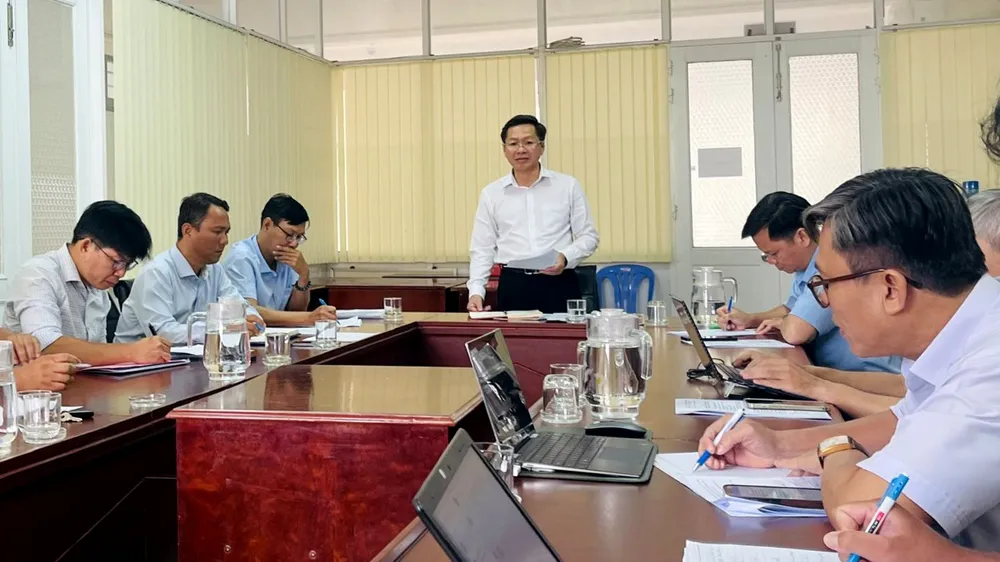 Ông Hồ Trúc Thanh, Phó Giám đốc Sở Nông nghiệp và Môi trường TPHCM phát biểu tại buổi làm việc.