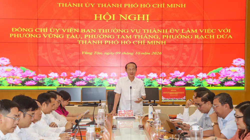 Đồng chí Võ Văn Dũng chủ trì buổi làm việc.