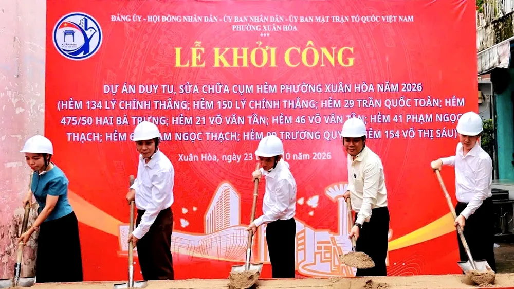 Phường Xuân Hòa đầu tư gần 9,5 tỷ đồng cải tạo 10 tuyến hẻm