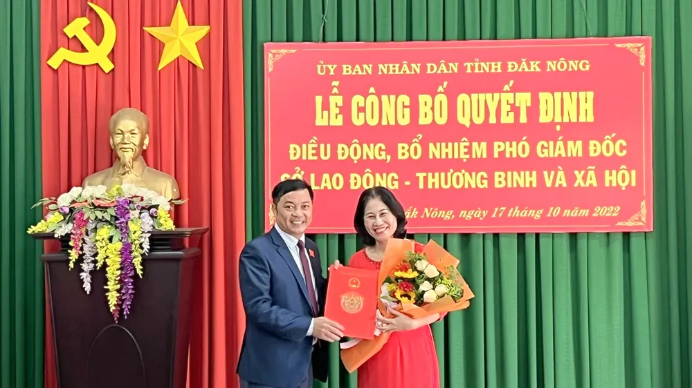 Đắk Nông thông tin vụ Phó Giám đốc Sở LĐTB-XH xin thôi việc tại lễ bổ nhiệm