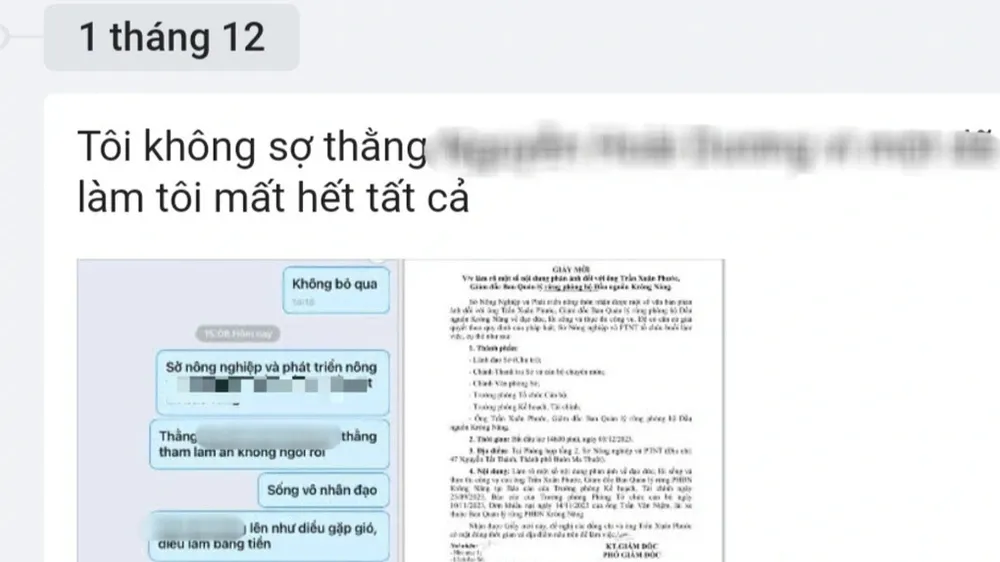 Giám đốc Ban Quản lý dự án rừng phòng hộ Krông Năng bị đình chỉ công tác để xem xét sai phạm
