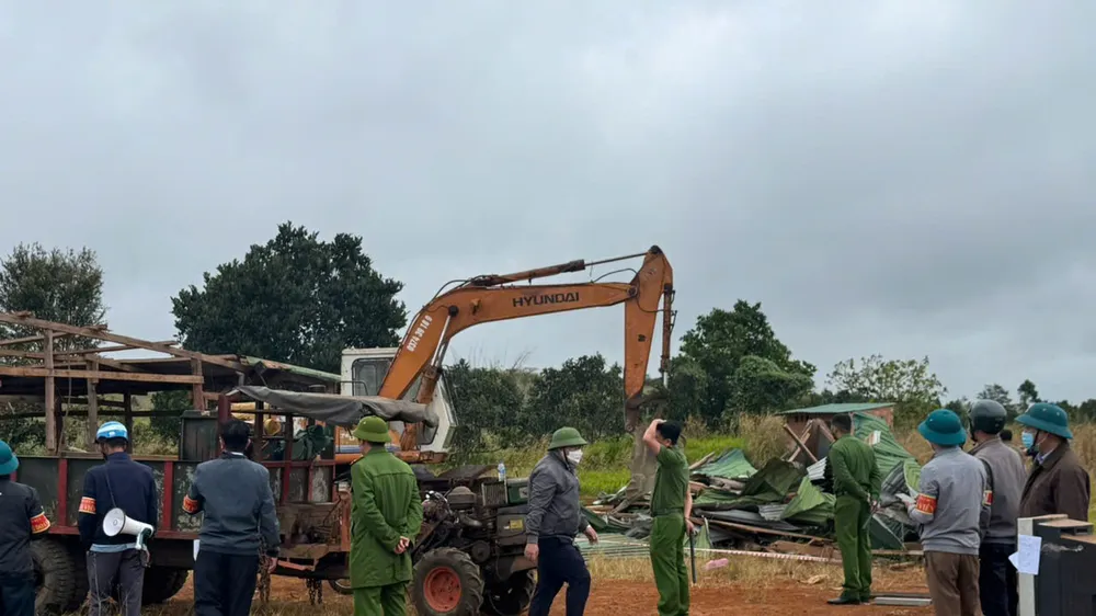 Đắk Nông: Cưỡng chế nhiều hộ dân lấn chiếm đất