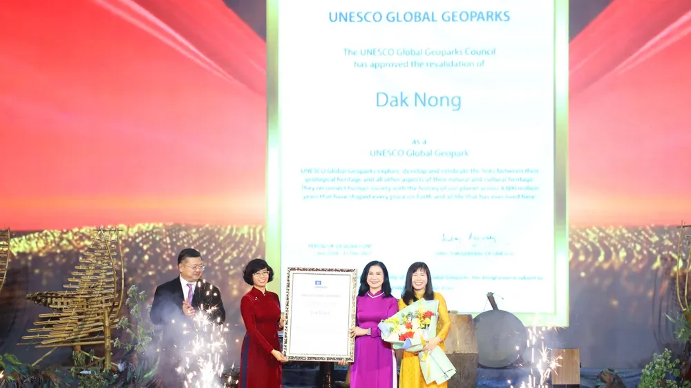 Đắk Nông đón nhận danh hiệu Công viên địa chất toàn cầu UNESCO Đắk Nông lần thứ 2