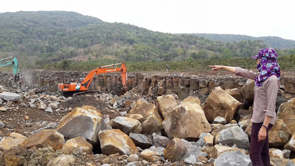 Mỏ đá của Công ty Quang Đức chưa nghiêm túc thực hiện các biện pháp bảo vệ môi trường