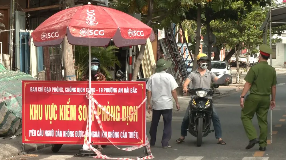 Chốt kiểm soát tại khu cách ly y tế phường An Hải Bắc