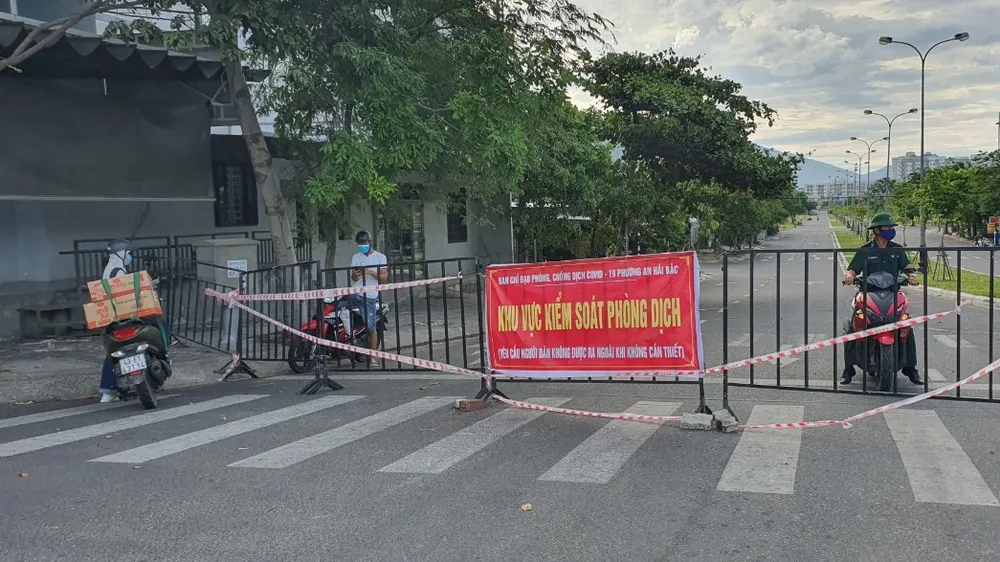 Chốt kiểm soát phòng, chống dịch tại phường An Hải Bắc