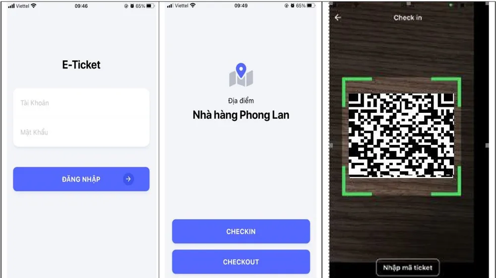 Tạo tài khoản eticket kiểm soát và quét mã Qrcode khai báo y tế