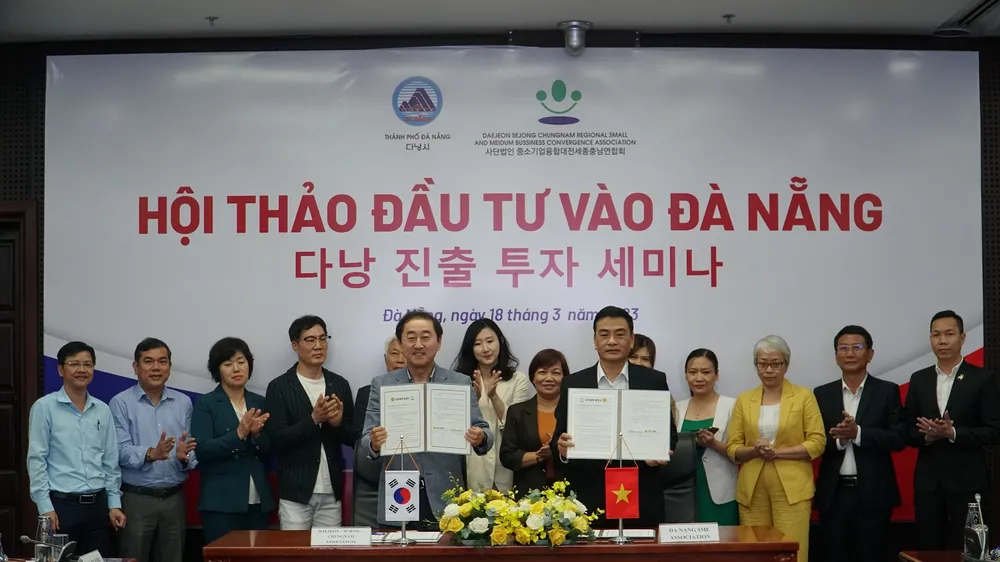 Hiệp hội Doanh nghiệp nhỏ và vừa khu vực Daejeon - Sejong - Chungnam (Hàn Quốc) ký kết hợp tác với Hiệp hội Doanh nghiệp nhỏ và vừa Đà Nẵng