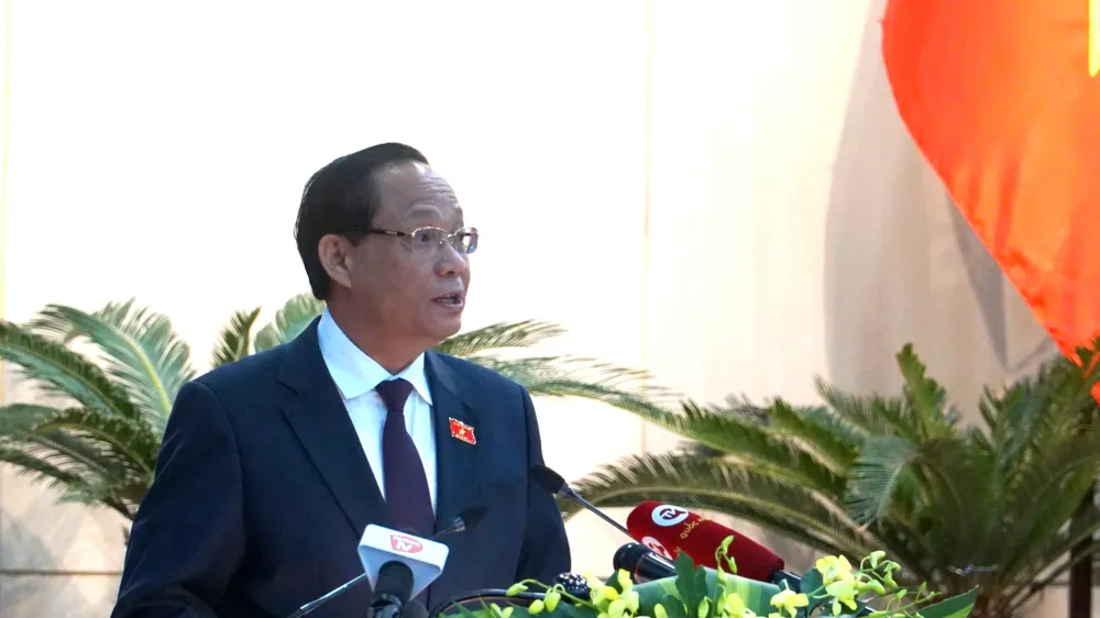 Phó Chủ tịch Quốc hội Trần Quang Phương phát biểu chỉ đạo tại Kỳ họp thứ 19, HĐND TP Đà Nẵng khóa X. Ảnh: XUÂN QUỲNH