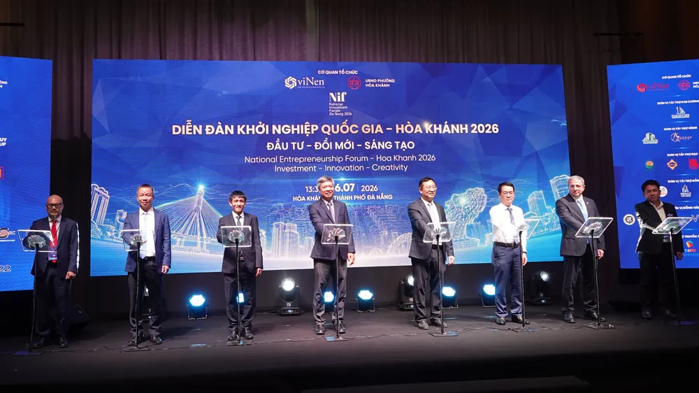 Nghi thức khởi động Diễn đàn Khởi nghiệp Quốc gia – Hòa Khánh 2026. Ảnh: XUÂN QUỲNH