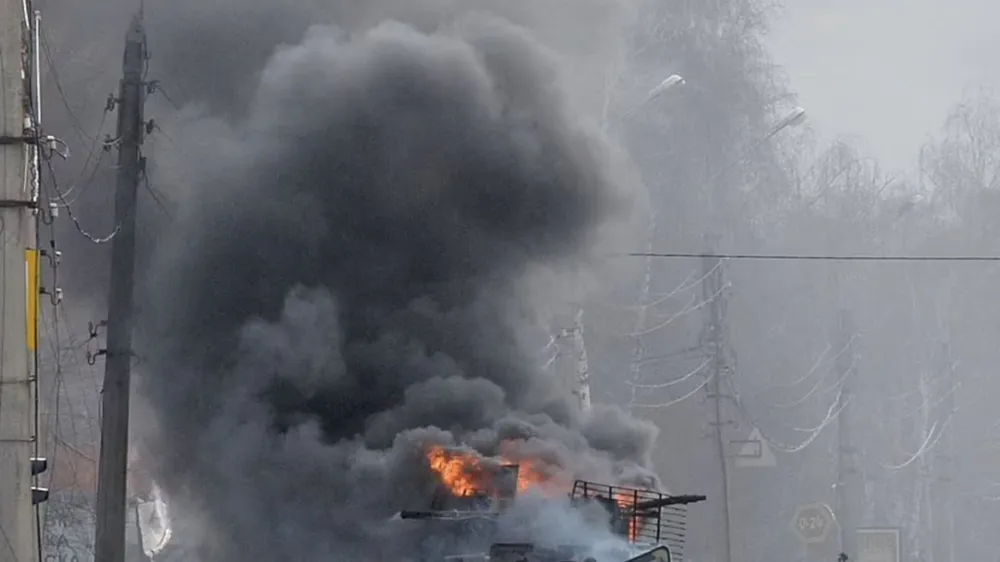 Lực lượng Nga đã tiến vào thành phố Kharkov, Ukraine. Ảnh: AFP/TTXVN