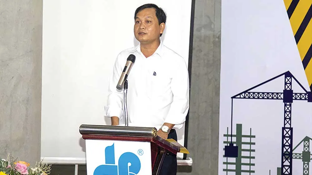 Ông Nguyễn Quốc Thái - Chủ tịch Liên đoàn Lao động quận 3 phát động nội dung Tháng An toàn vệ sinh lao động năm 2022