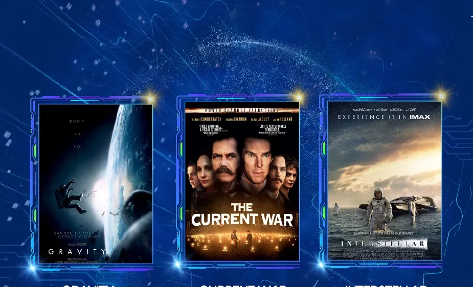 Công chúng sẽ có cơ hội thưởng thức 3 bộ phim Hollywood bom tấn "Gravity", "Interstellar", "The Current War" tại hệ thống rạp CGV Cinemas