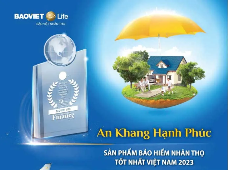 Sản phẩm An Khang Hạnh Phúc của Tổng Công ty Bảo Việt Nhân thọ đạt danh hiệu Thương hiệu Quốc gia 2022 và Sản phẩm bảo hiểm nhân thọ tốt nhất Việt Nam 2023
