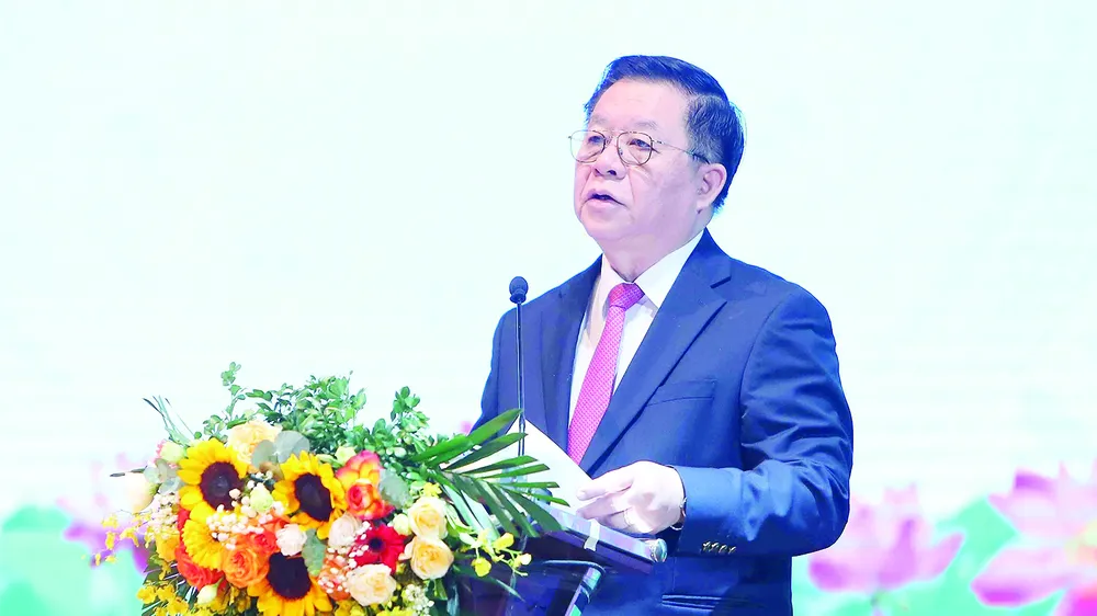 Trưởng ban Tuyên giáo Trung ương Nguyễn Trọng Nghĩa phát biểu tại lễ tổng kết và trao giải. Ảnh: TTXVN