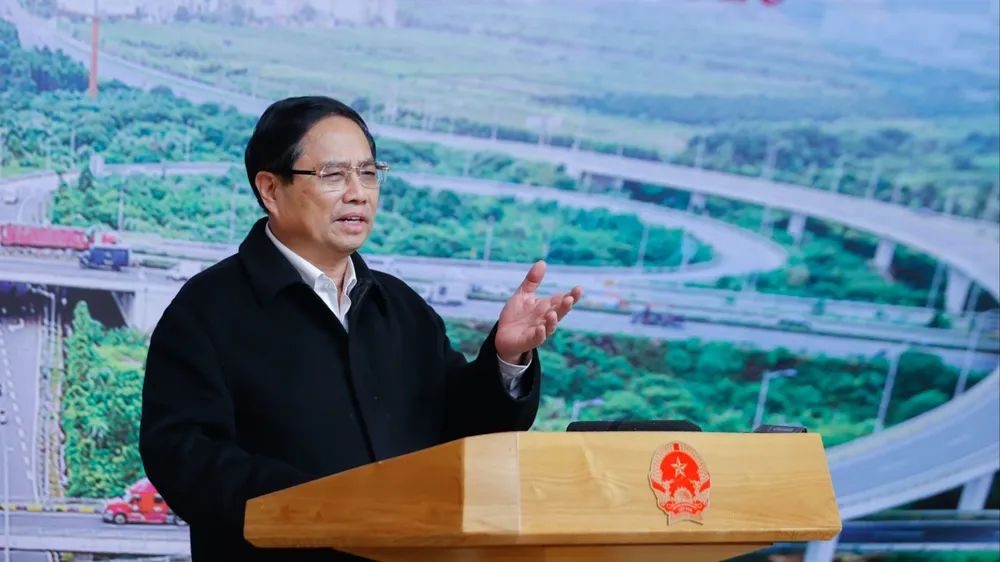 Thủ tướng Phạm Minh Chính phát biểu tại phiên họp. Ảnh: VGP