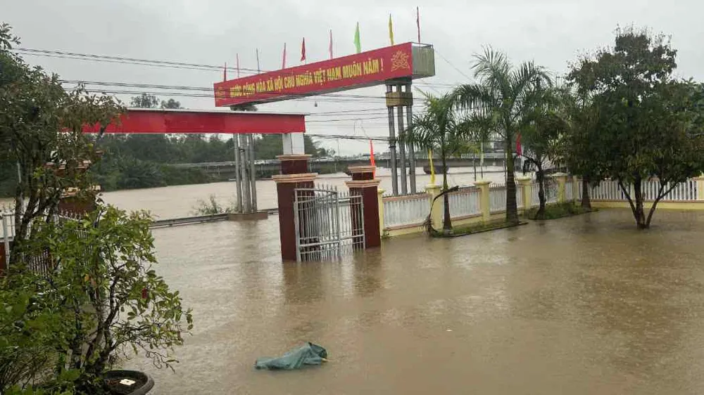 Quảng Ngãi: Nhiều nơi ngập trở lại sau mưa lớn sáng 1-11