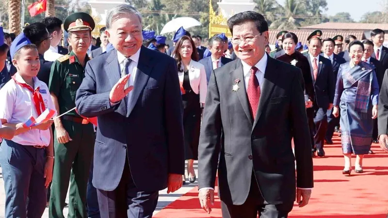 Tổng Bí thư Tô Lâm dự Lễ khánh thành Công viên Hữu nghị Lào - Việt Nam ở thủ đô Vientiane 