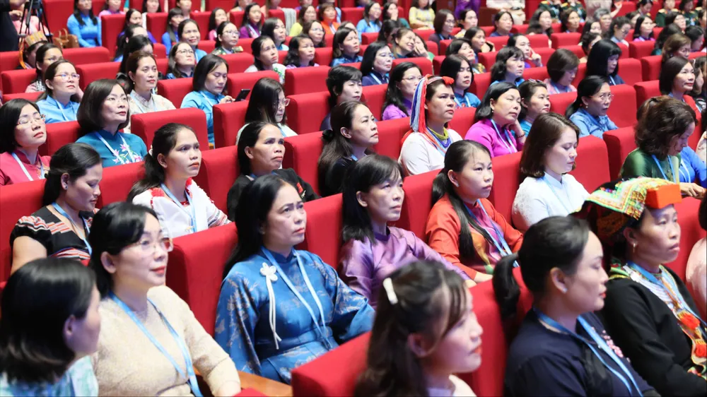 Các đại biểu tham dự Đại hội đại biểu Phụ nữ toàn quốc lần thứ XIV. Ảnh: HÀ NGUYỄN