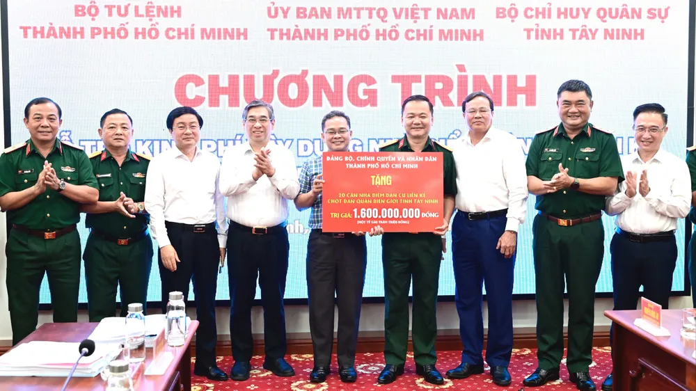 TPHCM hỗ trợ 1,6 tỷ đồng xây dựng 20 căn nhà vùng biên ở Tây Ninh