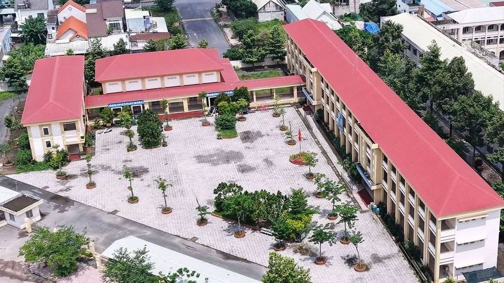 Trường học xây mới ở phường Long Thành chuẩn bị được đưa vào sử dụng phục vụ năm học 2026-2027. Ảnh: C.N