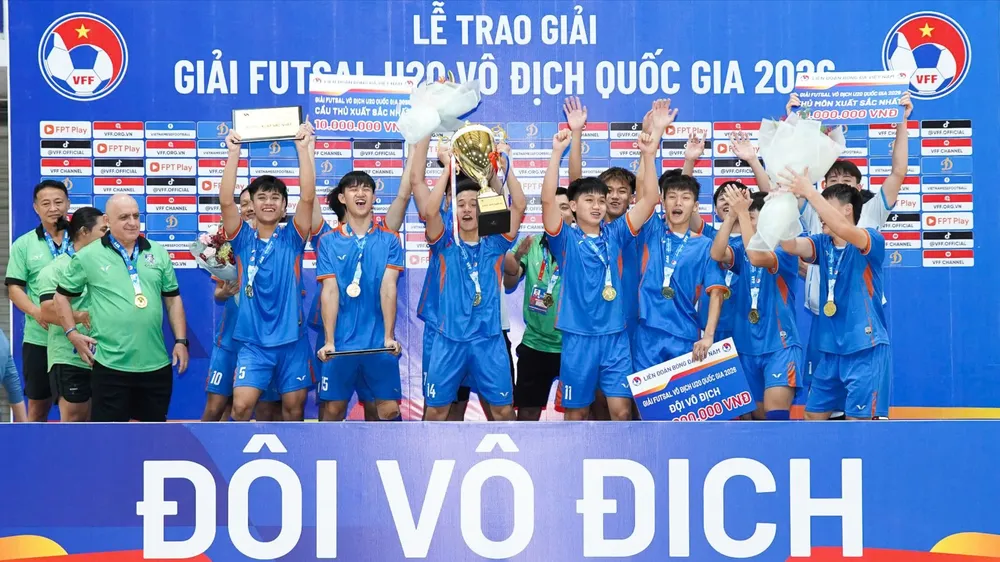 U20 Thái Sơn Nam TPHCM trở thành tân vô địch Giải futsal U20 quốc gia