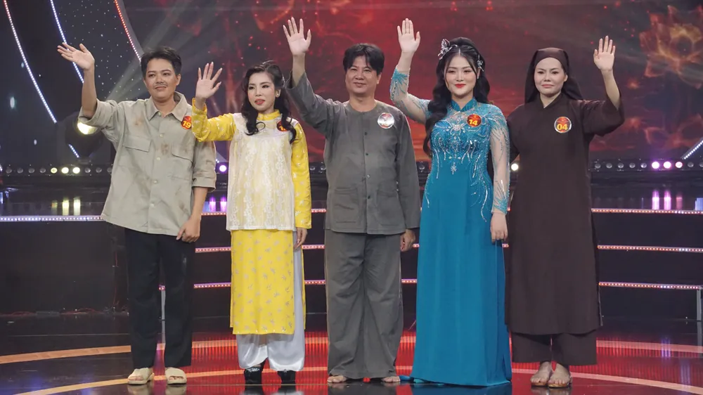 5 thí sinh tranh tài đêm chung kết 3 Cuộc thi Chuông vàng vọng cổ lần thứ 21-2026. Ảnh: THANH HIỆP