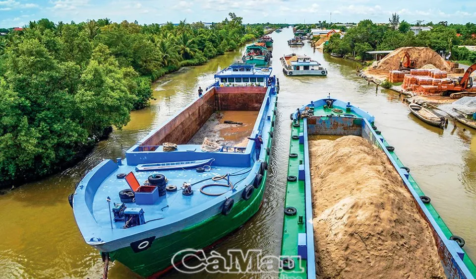 Hạn chế lưu thông trên kênh Lương Thế Trân, tỉnh Cà Mau để phục vụ thi công
