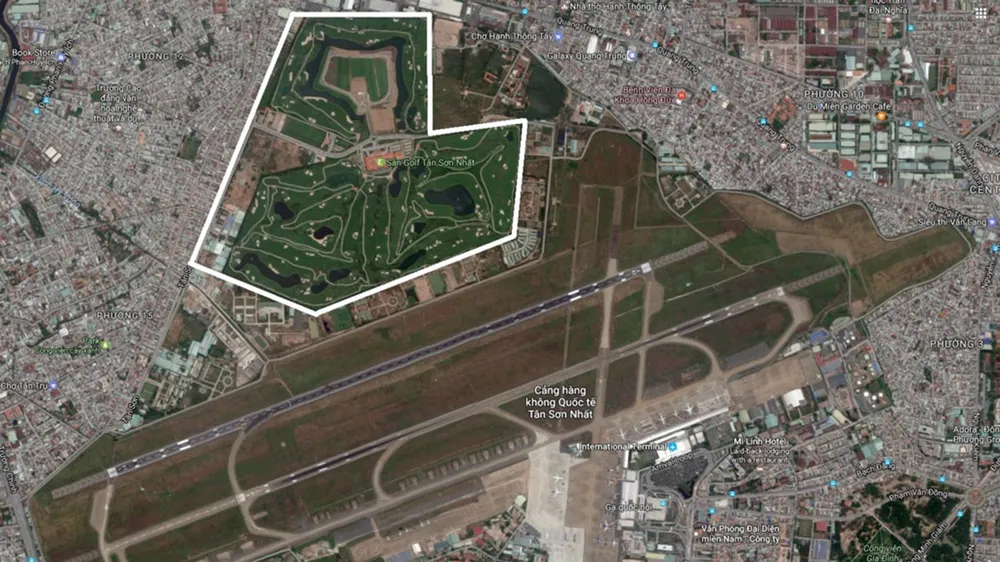 Sân golf Tân Sơn Nhất. Ảnh: Google Maps